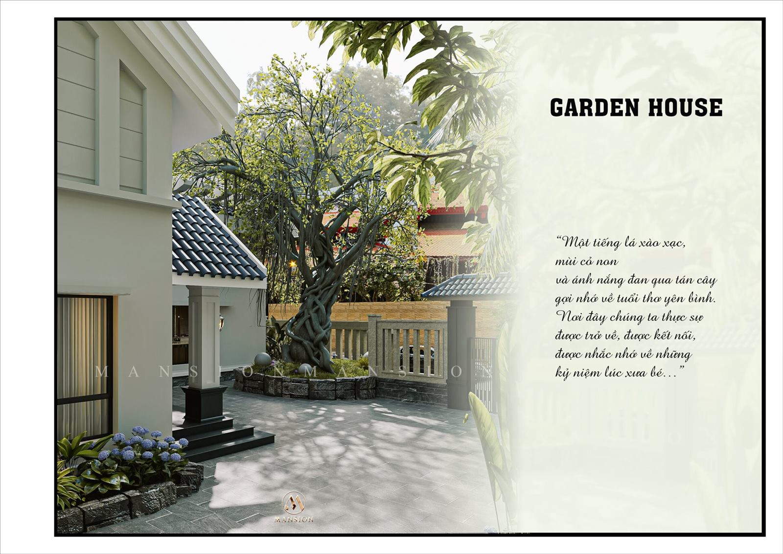 Dự án Garden House: Nội thất gỗ óc chó tối giản, sang trọng và bình yên