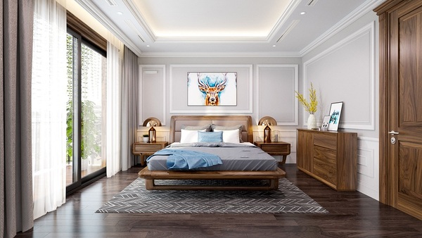 6+ món đồ không thể thiếu trong phòng ngủ gỗ óc chó