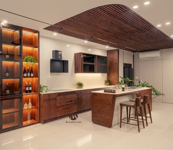 Mansion thiết kế thi công nội thất gỗ óc chó