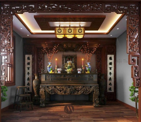 Mansion thiết kế thi công nội thất gỗ óc chó