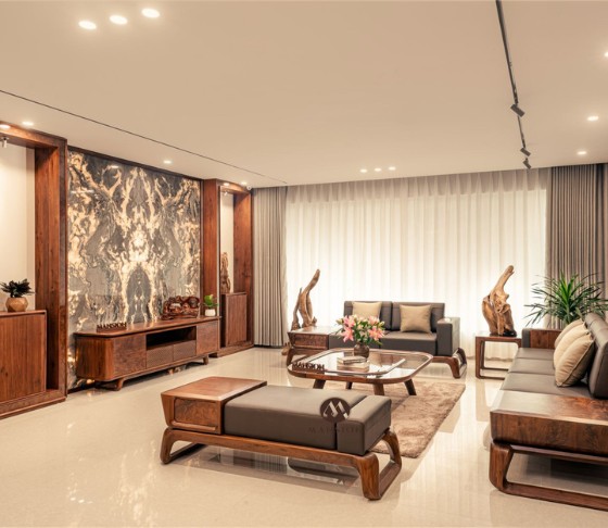 Mansion thiết kế thi công nội thất gỗ óc chó