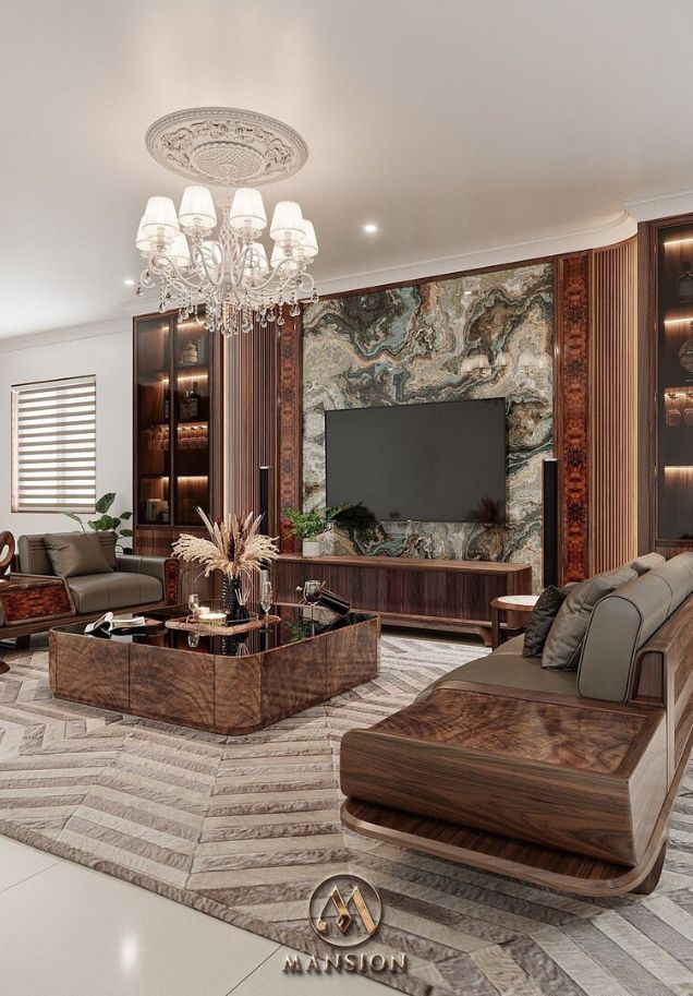 Mansion thiết kế thi công nội thất gỗ óc chó